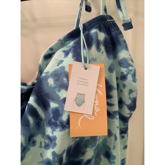 Kona Sol Women's Printed Swimsuit with Shoulder Ties Size L 12-14 - Picture 6 of 13